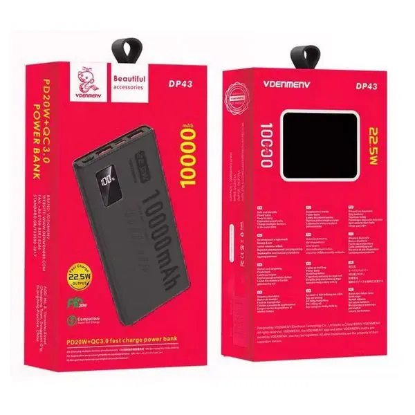 جانبی فروش - پاوربانک ۱۰۰۰۰ دنمن مدل DENMEN-DP43